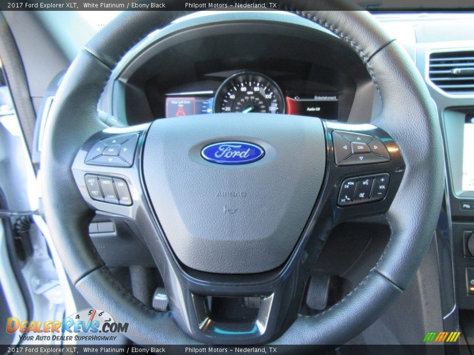 2017 Ford Explorer XLT White Platinum / Ebony Black Photo #31