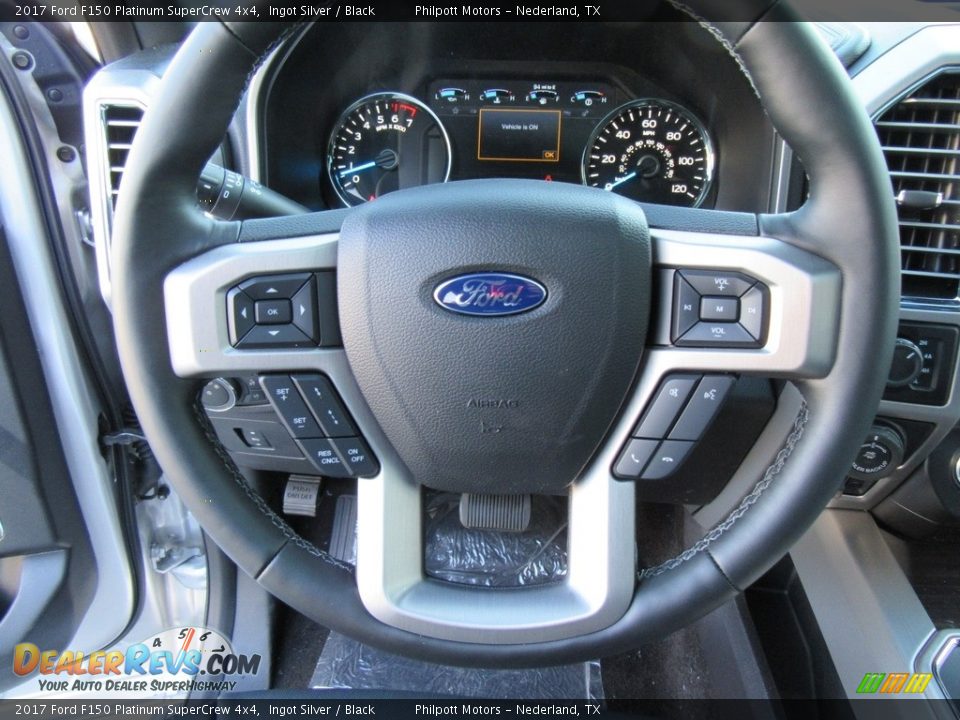 2017 Ford F150 Platinum SuperCrew 4x4 Steering Wheel Photo #34