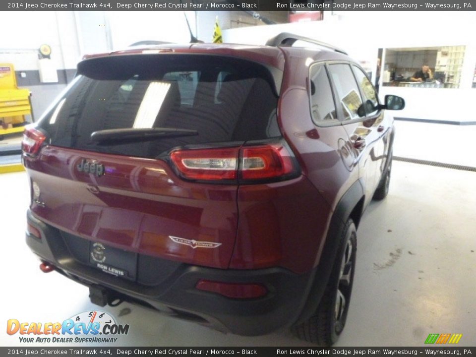 2014 Jeep Cherokee Trailhawk 4x4 Deep Cherry Red Crystal Pearl / Morocco - Black Photo #6