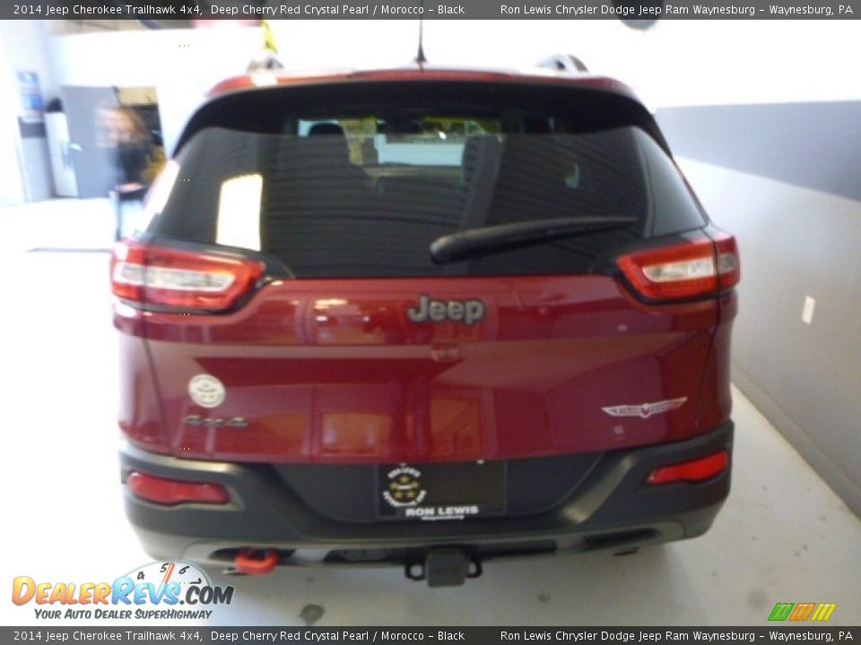 2014 Jeep Cherokee Trailhawk 4x4 Deep Cherry Red Crystal Pearl / Morocco - Black Photo #7