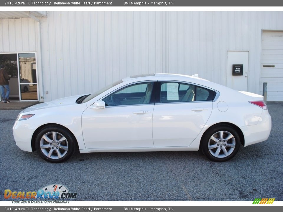 2013 Acura TL Technology Bellanova White Pearl / Parchment Photo #2