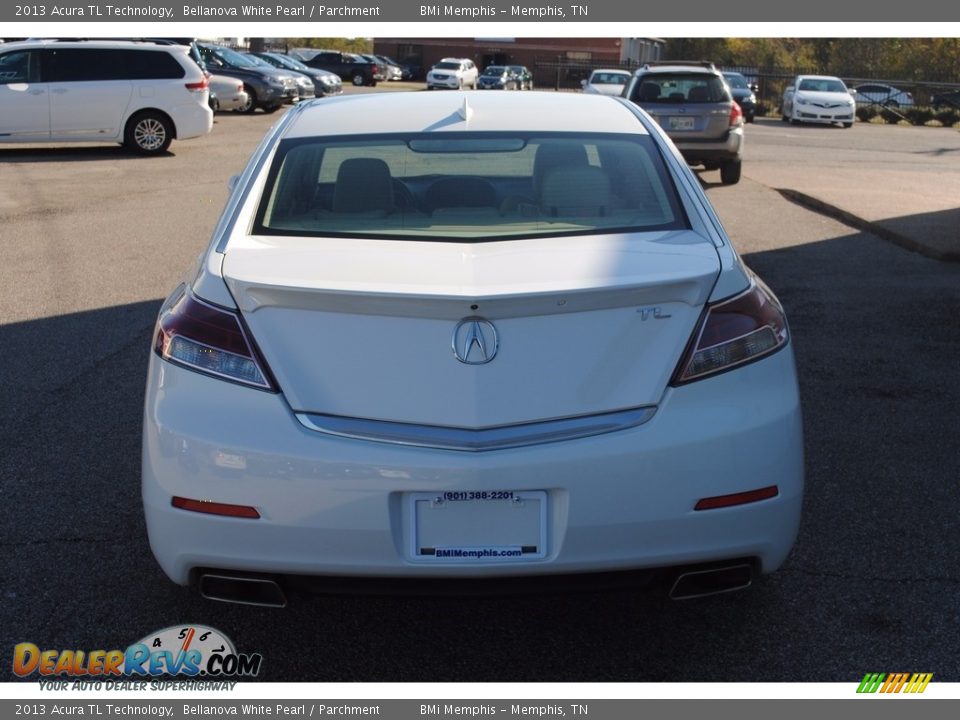 2013 Acura TL Technology Bellanova White Pearl / Parchment Photo #4