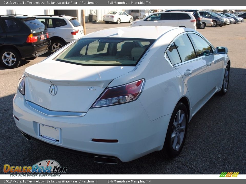 2013 Acura TL Technology Bellanova White Pearl / Parchment Photo #5