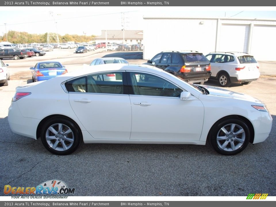 2013 Acura TL Technology Bellanova White Pearl / Parchment Photo #6