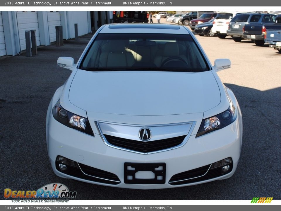 2013 Acura TL Technology Bellanova White Pearl / Parchment Photo #8
