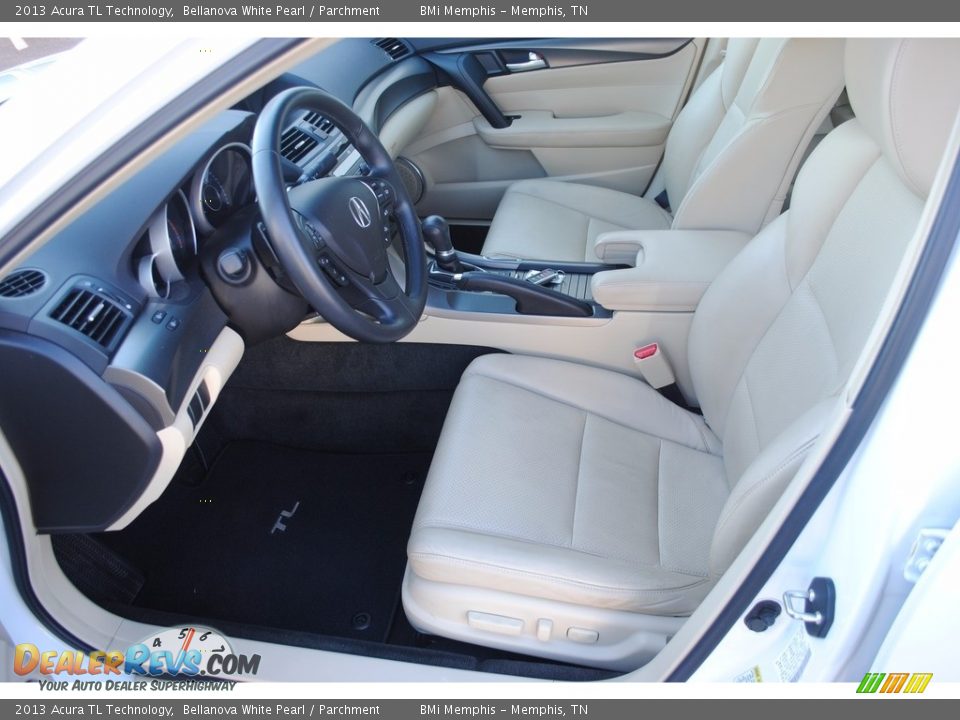 2013 Acura TL Technology Bellanova White Pearl / Parchment Photo #11
