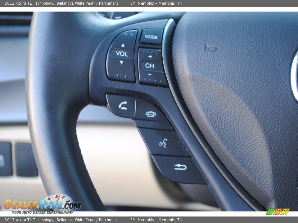 2013 Acura TL Technology Bellanova White Pearl / Parchment Photo #14