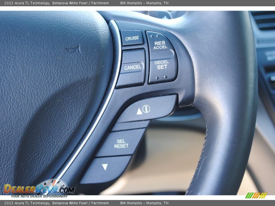 2013 Acura TL Technology Bellanova White Pearl / Parchment Photo #15