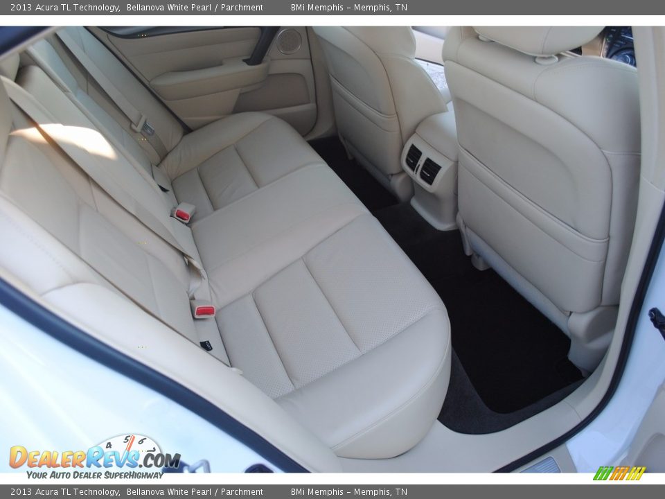 2013 Acura TL Technology Bellanova White Pearl / Parchment Photo #25