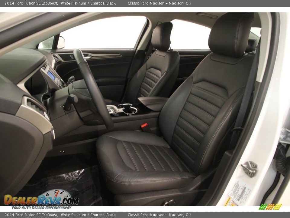2014 Ford Fusion SE EcoBoost White Platinum / Charcoal Black Photo #5