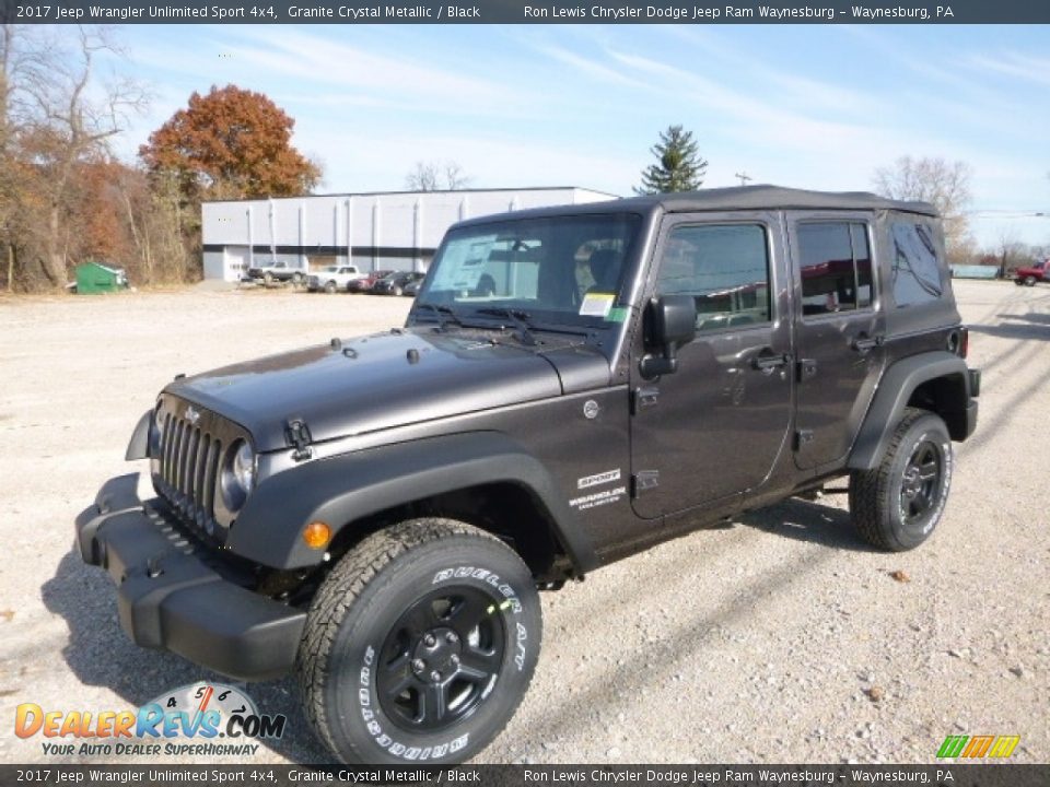 2017 Jeep Wrangler Unlimited Sport 4x4 Granite Crystal Metallic / Black Photo #1