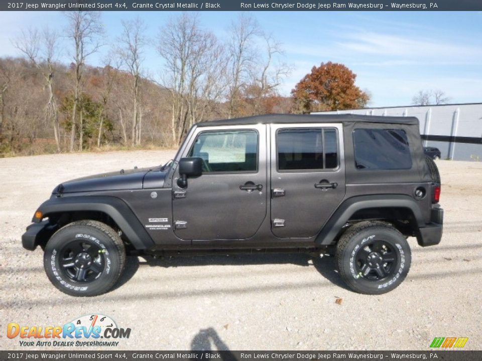 2017 Jeep Wrangler Unlimited Sport 4x4 Granite Crystal Metallic / Black Photo #2