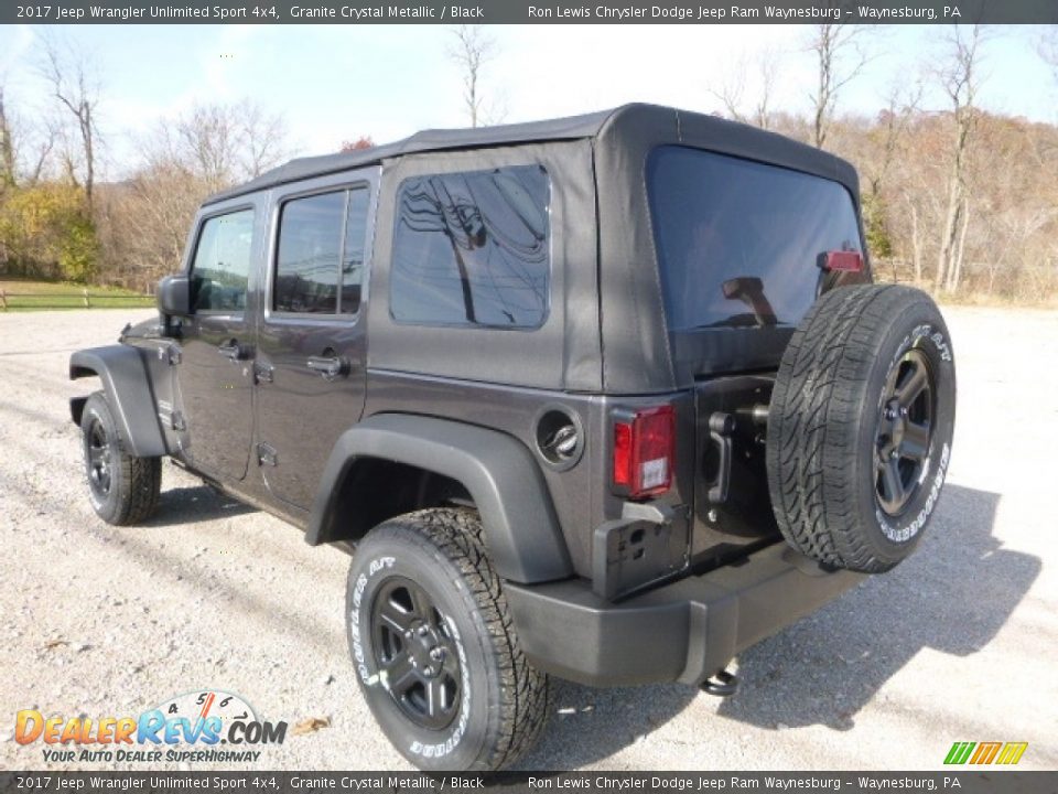 2017 Jeep Wrangler Unlimited Sport 4x4 Granite Crystal Metallic / Black Photo #4