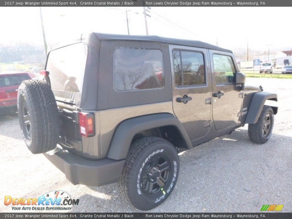 2017 Jeep Wrangler Unlimited Sport 4x4 Granite Crystal Metallic / Black Photo #6