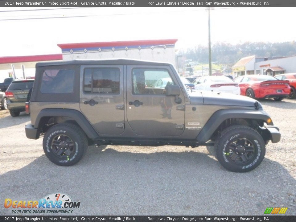 2017 Jeep Wrangler Unlimited Sport 4x4 Granite Crystal Metallic / Black Photo #7