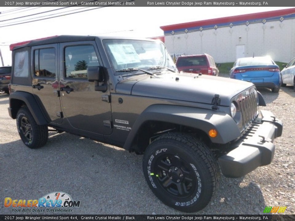 2017 Jeep Wrangler Unlimited Sport 4x4 Granite Crystal Metallic / Black Photo #8
