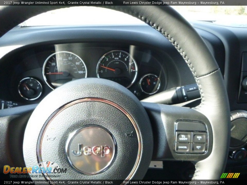 2017 Jeep Wrangler Unlimited Sport 4x4 Granite Crystal Metallic / Black Photo #17
