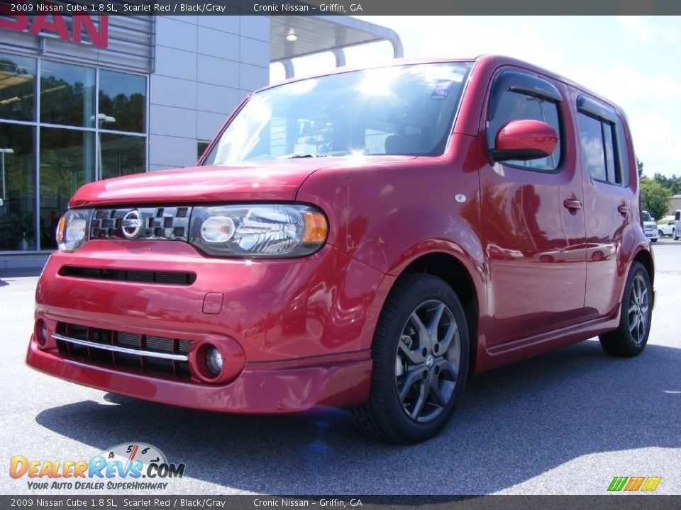 2009 Nissan Cube 1.8 SL Scarlet Red / Black/Gray Photo #2