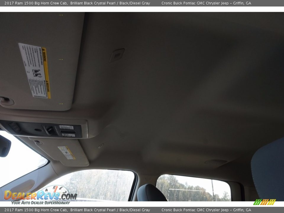 2017 Ram 1500 Big Horn Crew Cab Brilliant Black Crystal Pearl / Black/Diesel Gray Photo #11