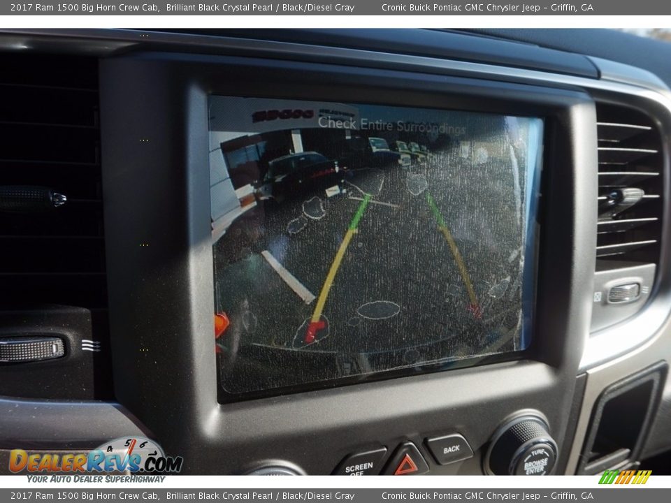 2017 Ram 1500 Big Horn Crew Cab Brilliant Black Crystal Pearl / Black/Diesel Gray Photo #16