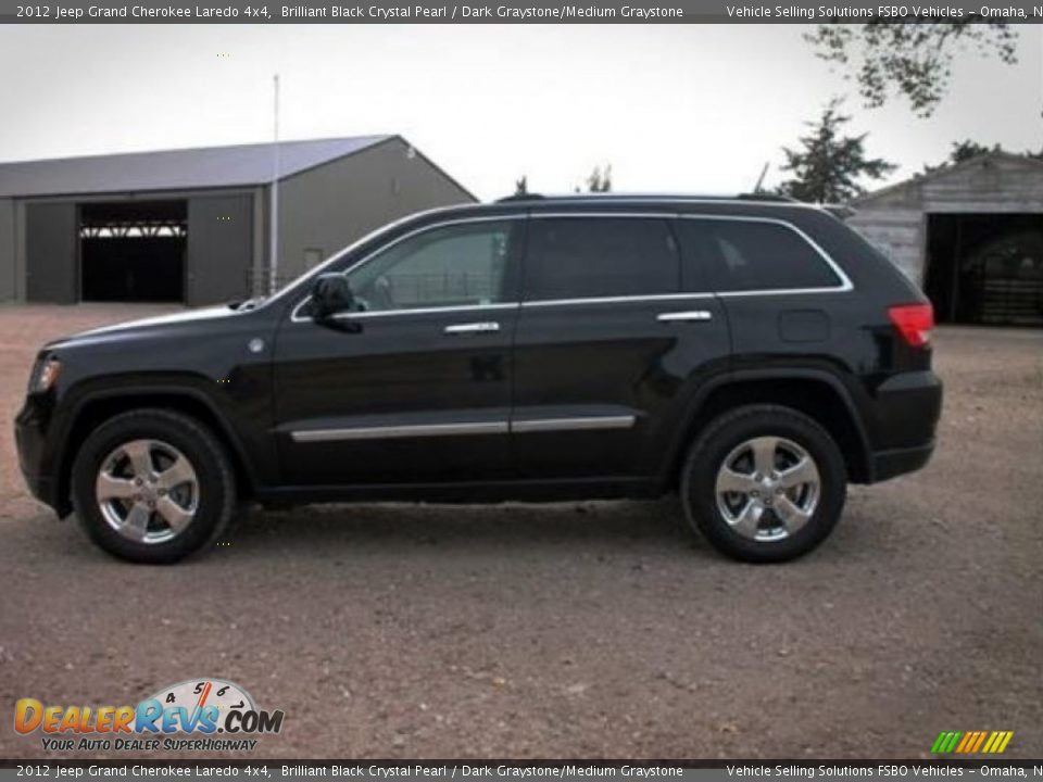 2012 Jeep Grand Cherokee Laredo 4x4 Brilliant Black Crystal Pearl / Dark Graystone/Medium Graystone Photo #1