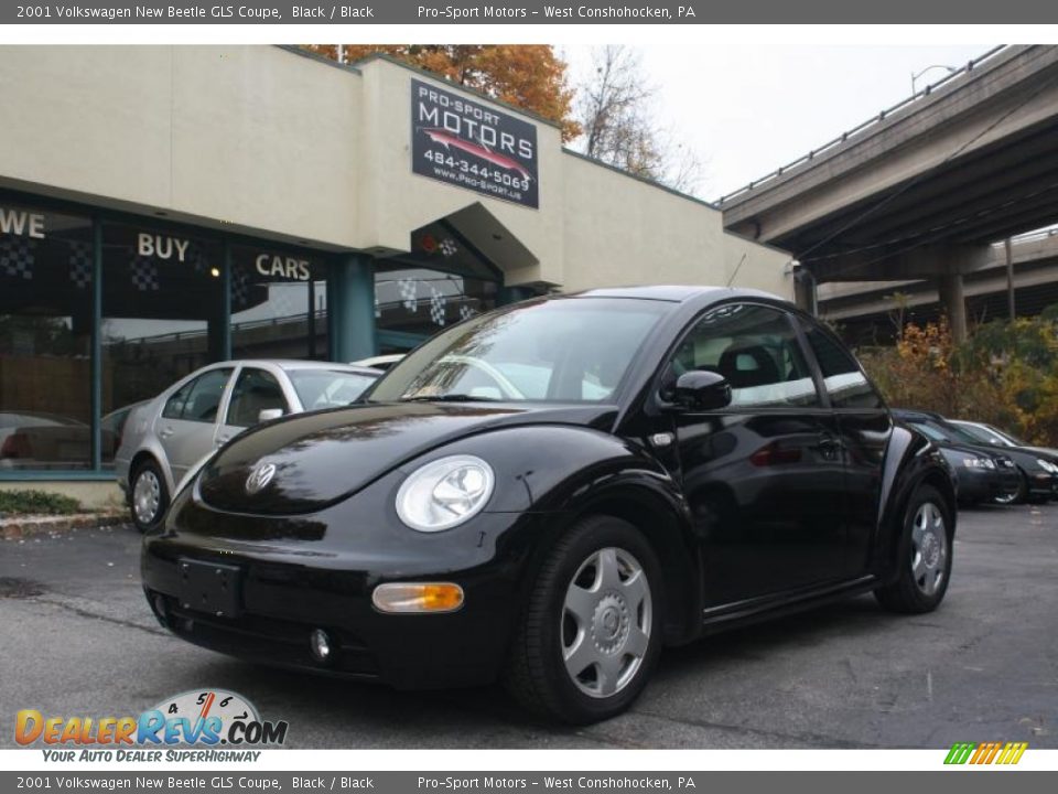 2001 Volkswagen New Beetle GLS Coupe Black / Black Photo #1