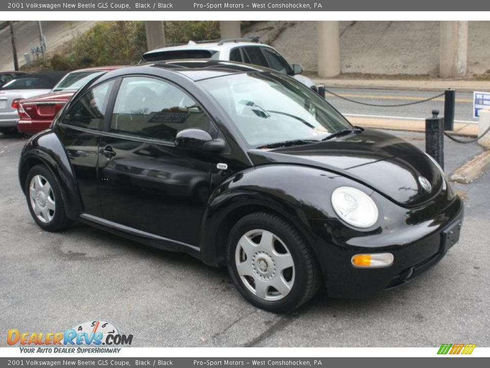 2001 Volkswagen New Beetle GLS Coupe Black / Black Photo #4