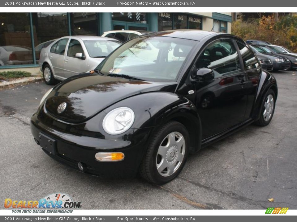 2001 Volkswagen New Beetle GLS Coupe Black / Black Photo #7