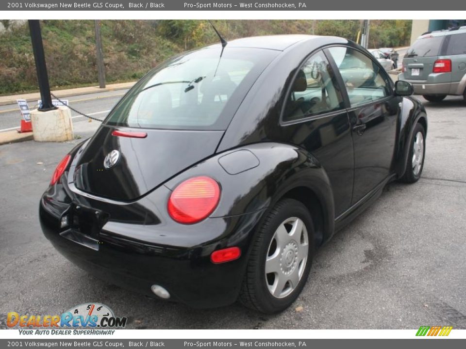 2001 Volkswagen New Beetle GLS Coupe Black / Black Photo #12