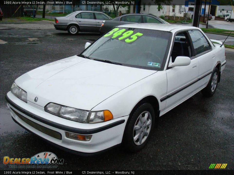 1993 Acura Integra LS Sedan Frost White / Blue Photo #1