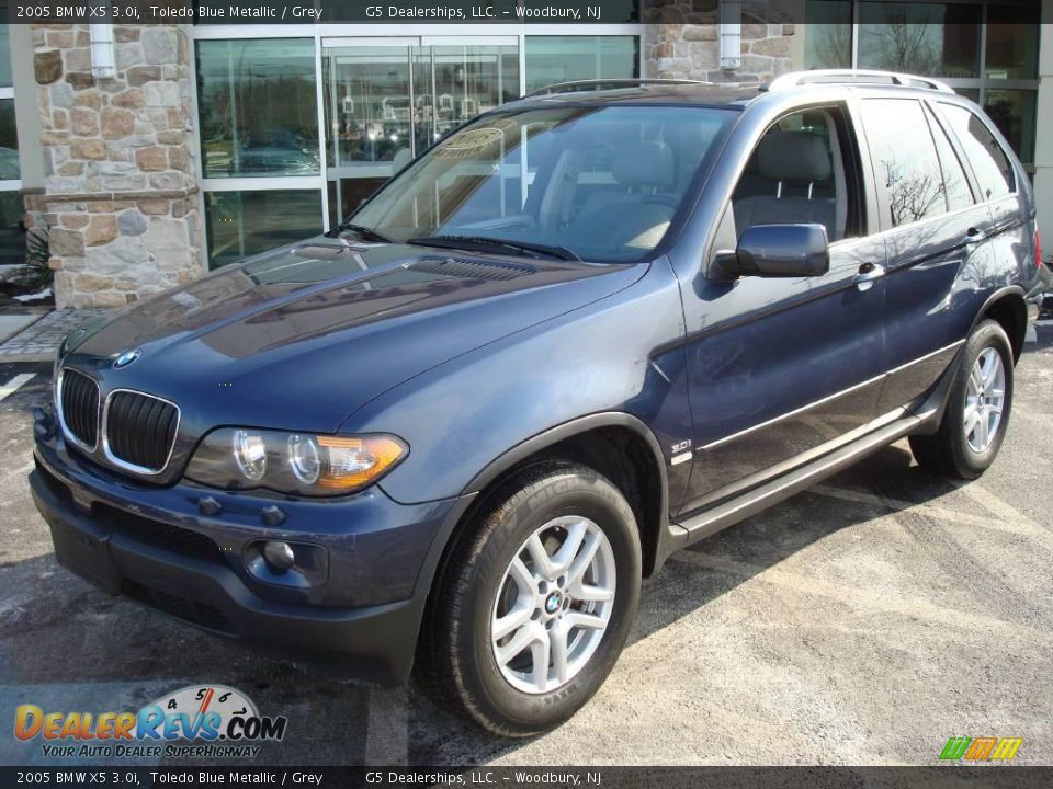 2005 BMW X5 3.0i Toledo Blue Metallic / Grey Photo #2