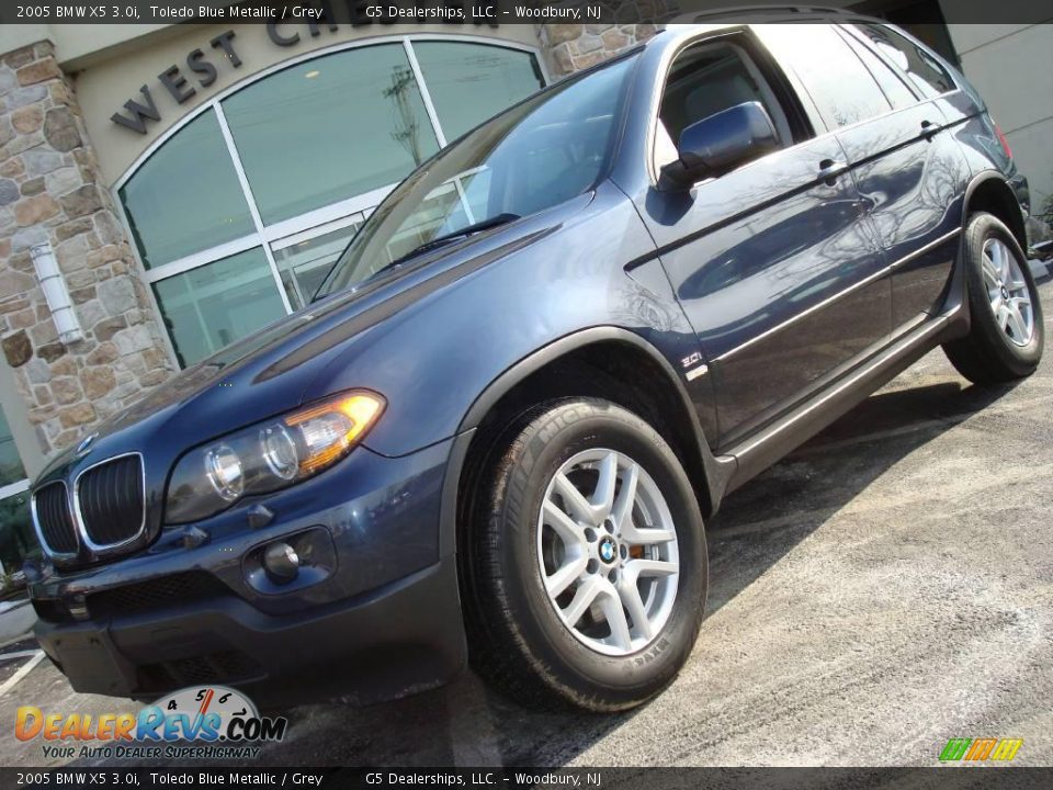 2005 BMW X5 3.0i Toledo Blue Metallic / Grey Photo #3