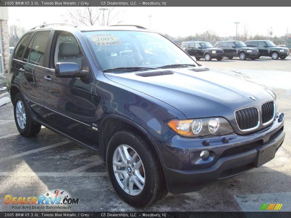 2005 BMW X5 3.0i Toledo Blue Metallic / Grey Photo #5