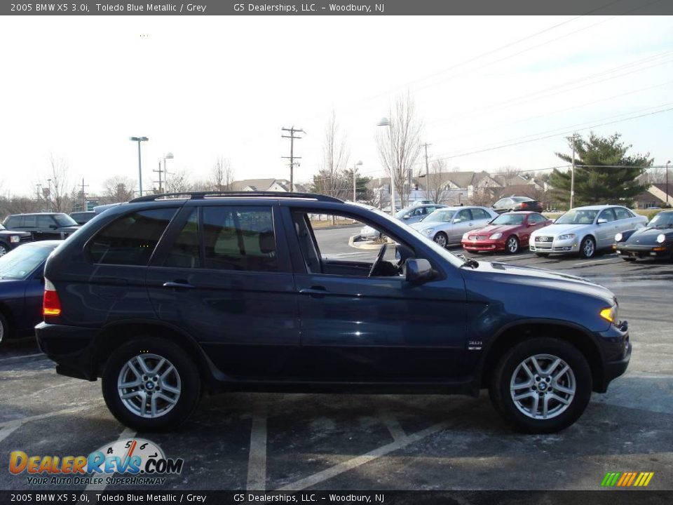 2005 BMW X5 3.0i Toledo Blue Metallic / Grey Photo #6