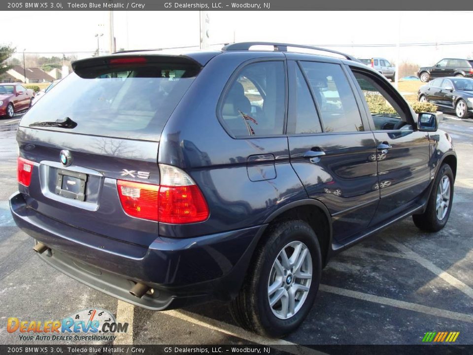 2005 BMW X5 3.0i Toledo Blue Metallic / Grey Photo #7