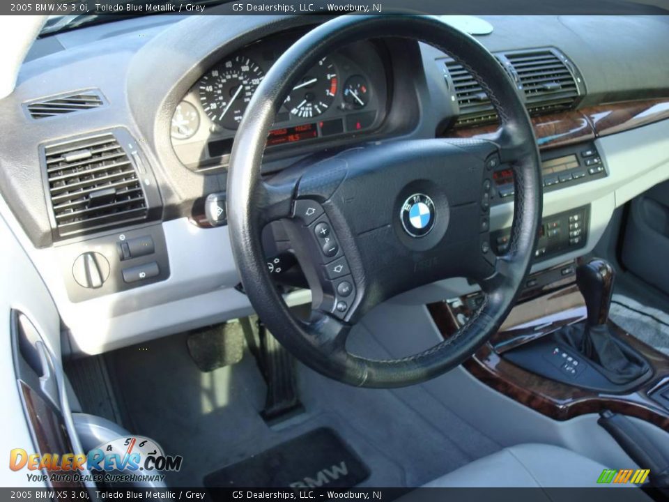 2005 BMW X5 3.0i Toledo Blue Metallic / Grey Photo #11