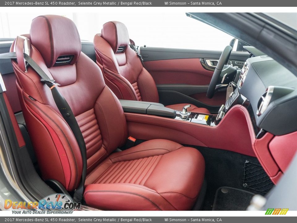 Bengal Red/Black Interior - 2017 Mercedes-Benz SL 450 Roadster Photo #2