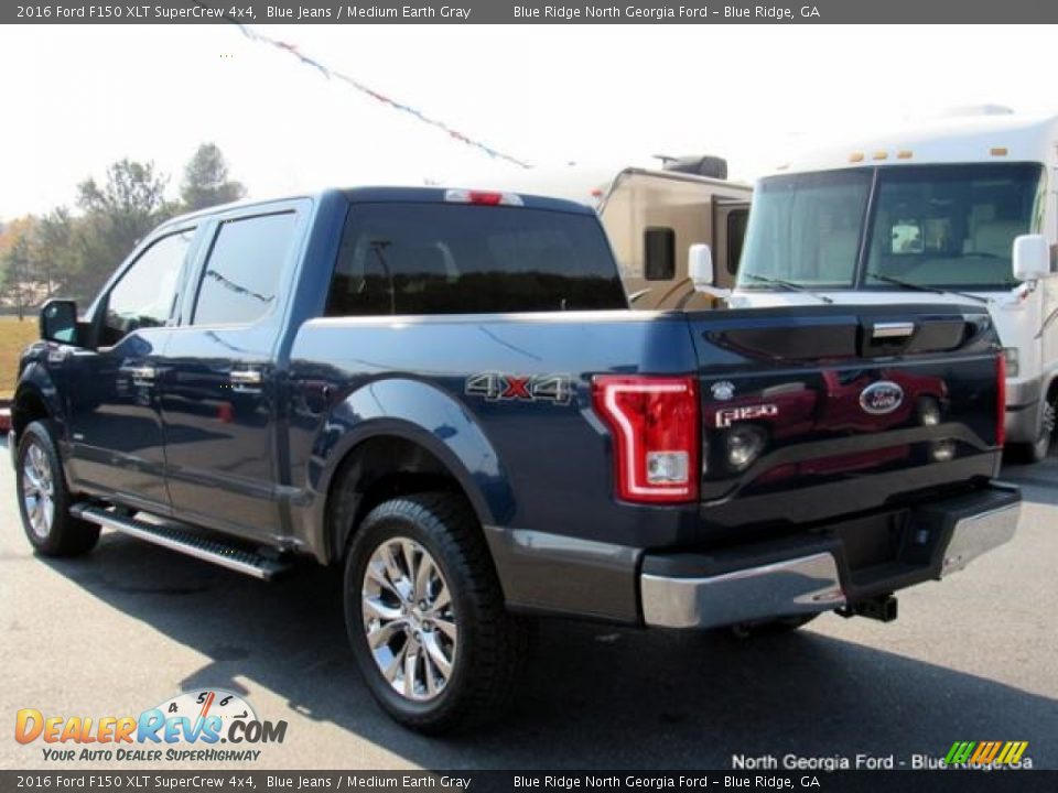 2016 Ford F150 XLT SuperCrew 4x4 Blue Jeans / Medium Earth Gray Photo #3