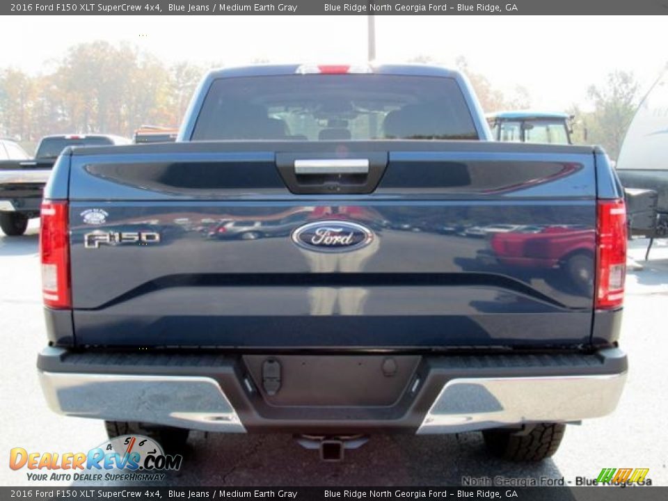 2016 Ford F150 XLT SuperCrew 4x4 Blue Jeans / Medium Earth Gray Photo #4