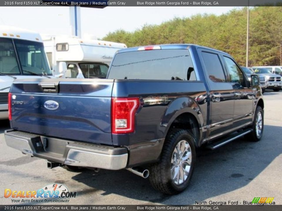 2016 Ford F150 XLT SuperCrew 4x4 Blue Jeans / Medium Earth Gray Photo #5