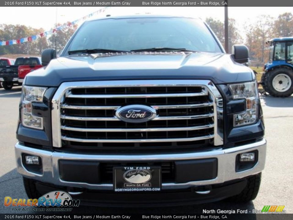 2016 Ford F150 XLT SuperCrew 4x4 Blue Jeans / Medium Earth Gray Photo #8