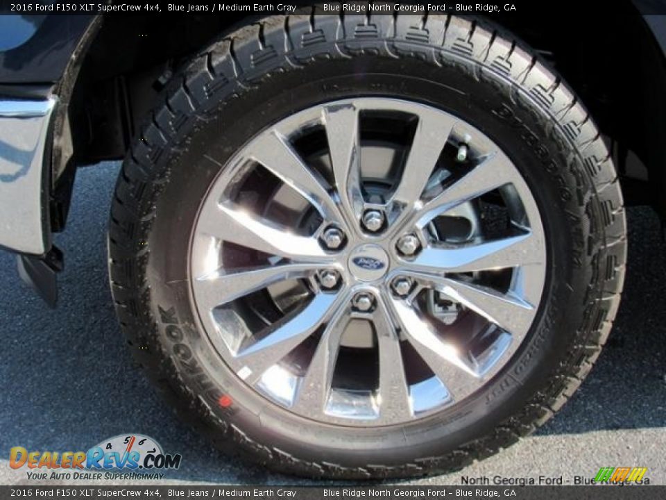 2016 Ford F150 XLT SuperCrew 4x4 Blue Jeans / Medium Earth Gray Photo #9
