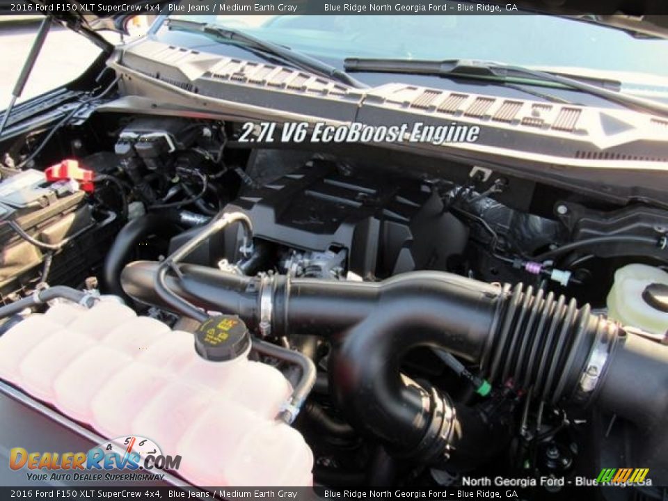 2016 Ford F150 XLT SuperCrew 4x4 Blue Jeans / Medium Earth Gray Photo #10