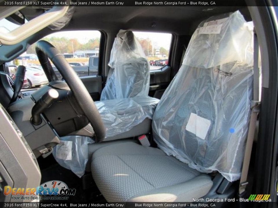 2016 Ford F150 XLT SuperCrew 4x4 Blue Jeans / Medium Earth Gray Photo #11