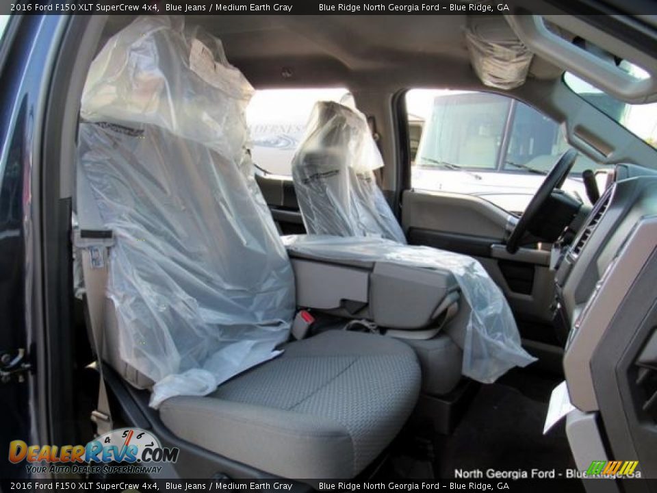 2016 Ford F150 XLT SuperCrew 4x4 Blue Jeans / Medium Earth Gray Photo #12