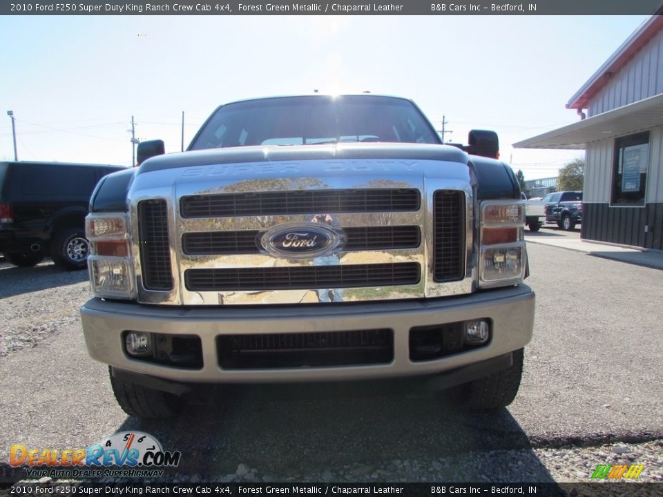 2010 Ford F250 Super Duty King Ranch Crew Cab 4x4 Forest Green Metallic / Chaparral Leather Photo #3