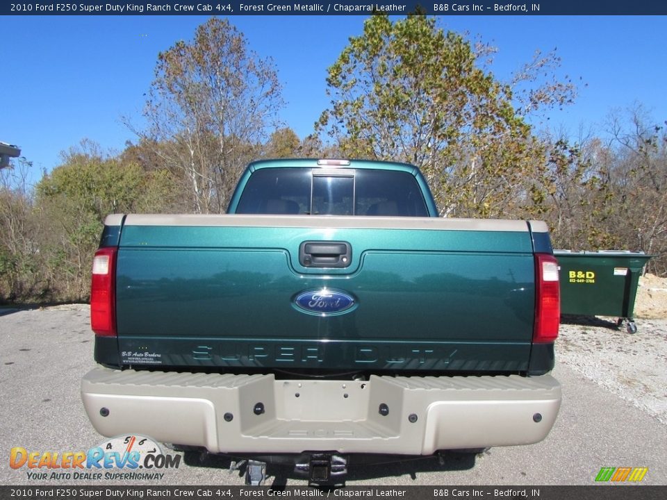 2010 Ford F250 Super Duty King Ranch Crew Cab 4x4 Forest Green Metallic / Chaparral Leather Photo #4