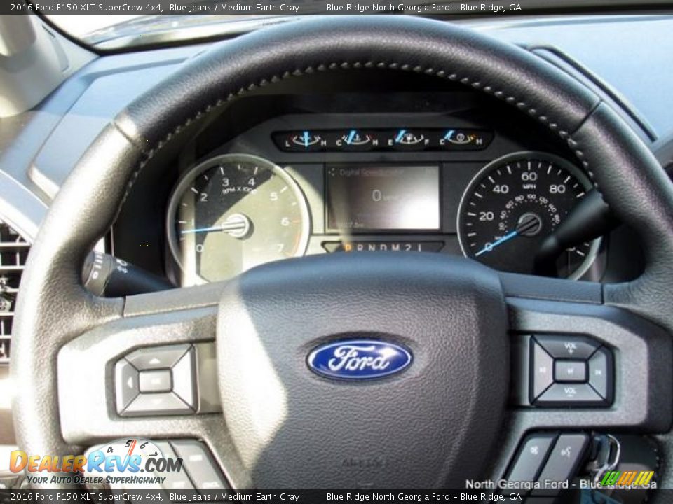 2016 Ford F150 XLT SuperCrew 4x4 Blue Jeans / Medium Earth Gray Photo #19
