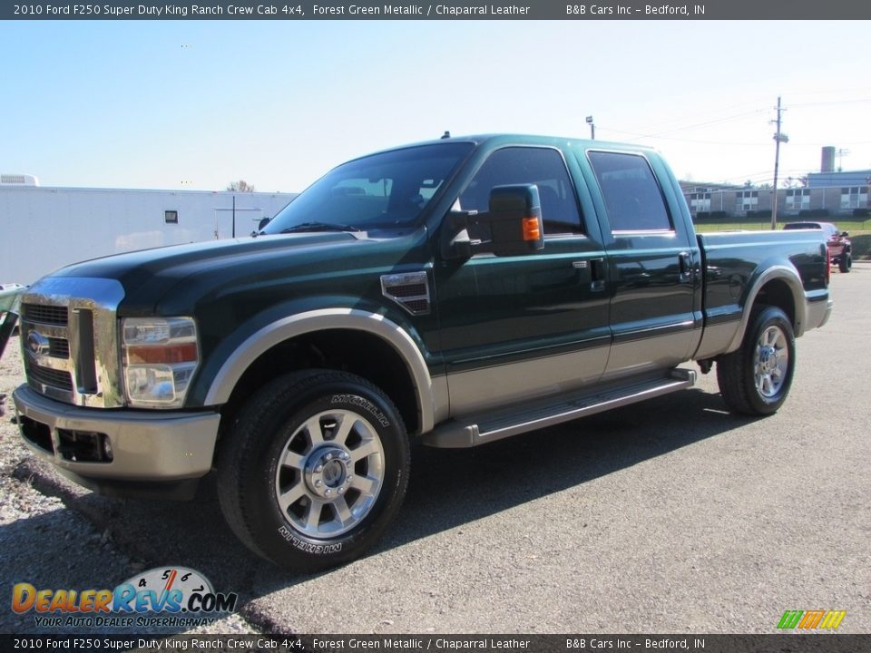 2010 Ford F250 Super Duty King Ranch Crew Cab 4x4 Forest Green Metallic / Chaparral Leather Photo #6