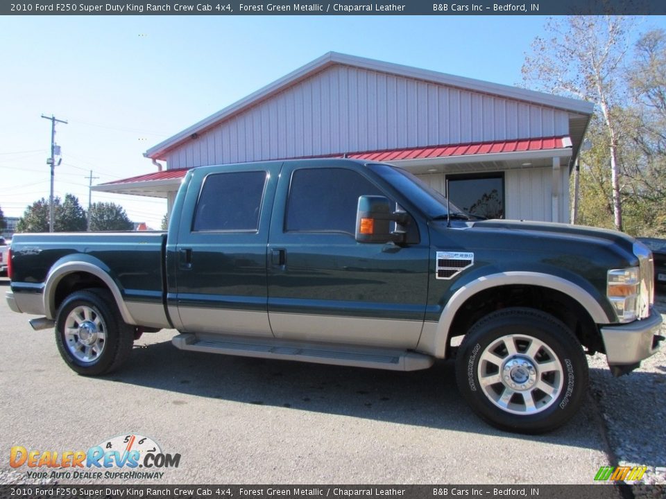 2010 Ford F250 Super Duty King Ranch Crew Cab 4x4 Forest Green Metallic / Chaparral Leather Photo #7